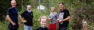 Familie som er glad for fiber i Evje